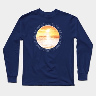 Warm Sunny Day At The Beach Abstract Nature Art Long Sleeve T-Shirt